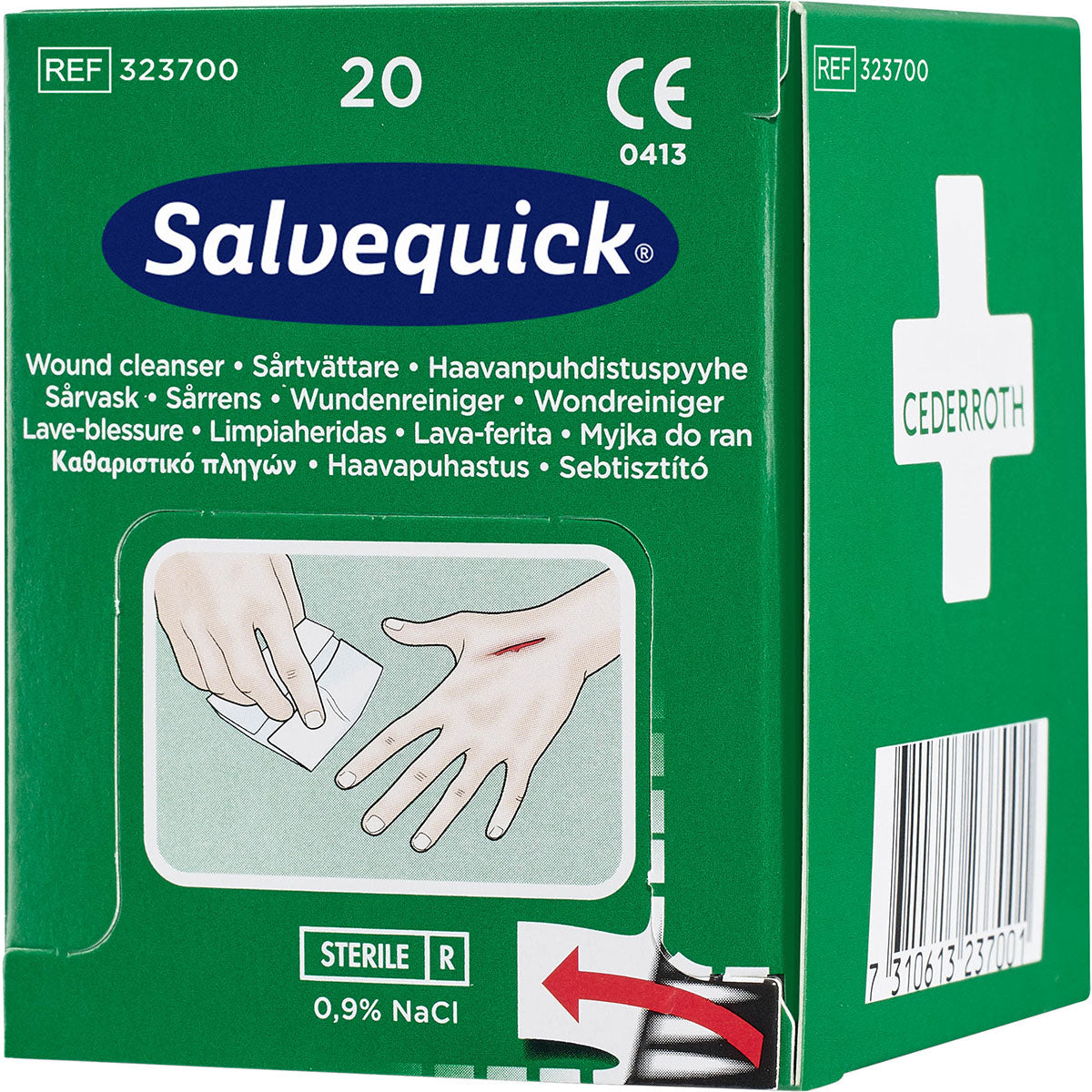 Salvequick Wound Cleansers, 20-pack