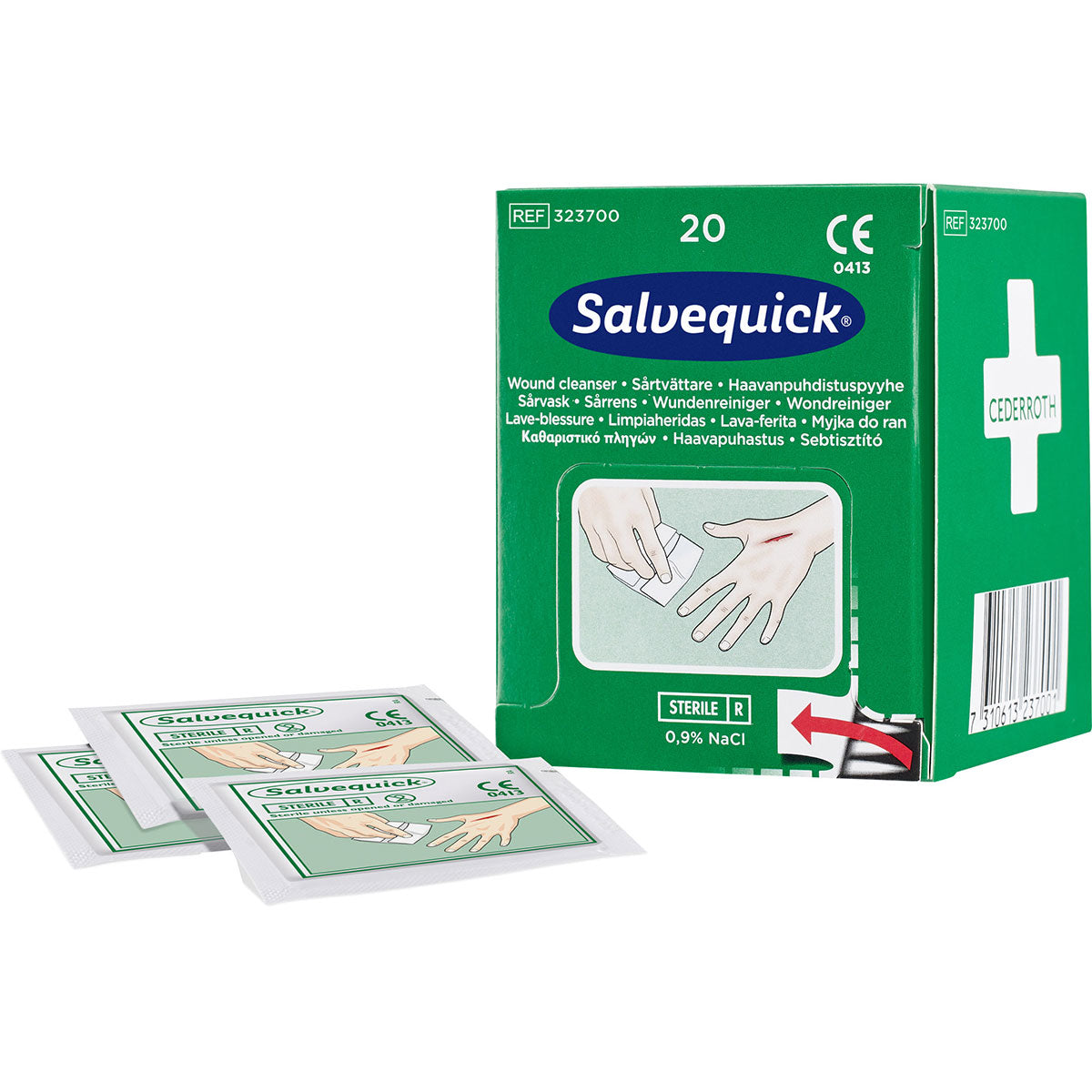 Salvequick Wound Cleansers, 20-pack