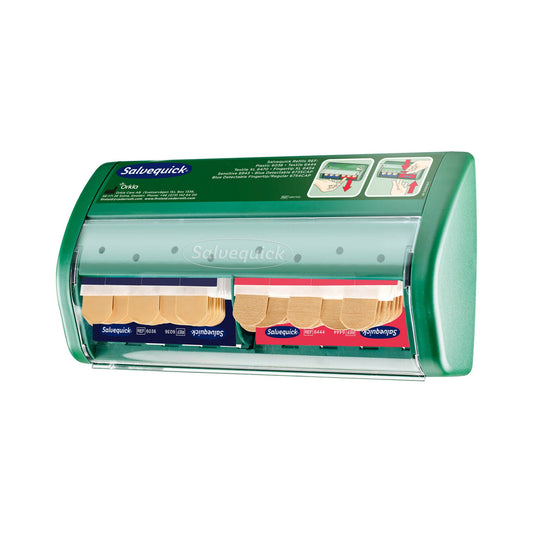 Salvequick Plaster Dispenser with Fabric and Plastic Plasters