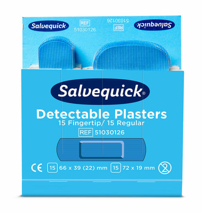 Blue Detectable Plaster Fingertip/Regular (6x refill)