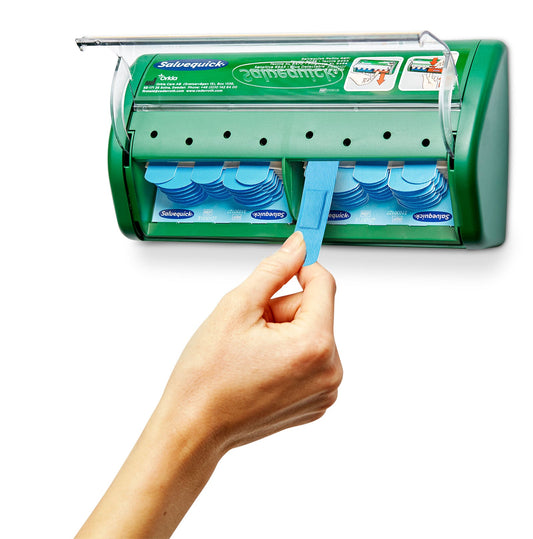 Salvequick Plaster Dispenser with Blue Detectable Plasters (BLÅ)