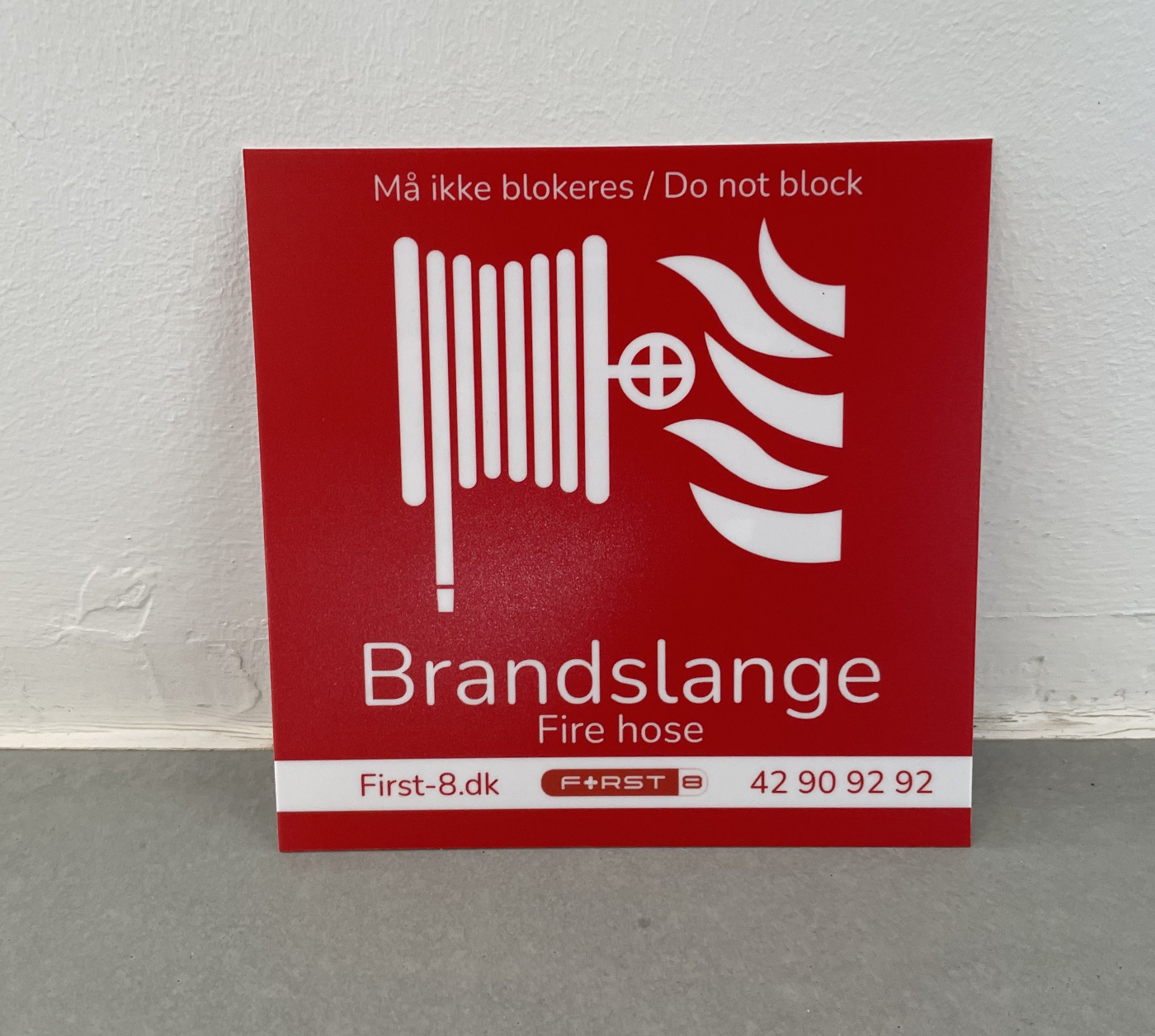 Brandslange skilte 15x15 cm