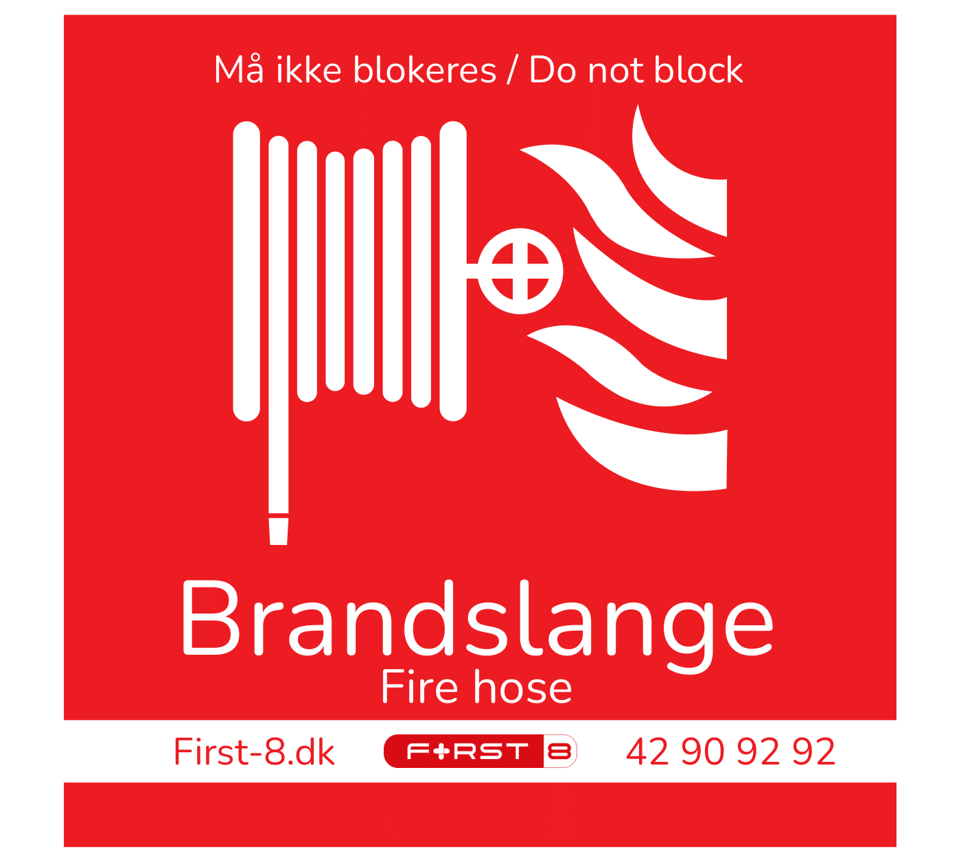 Brandslange skilte 15x15 cm