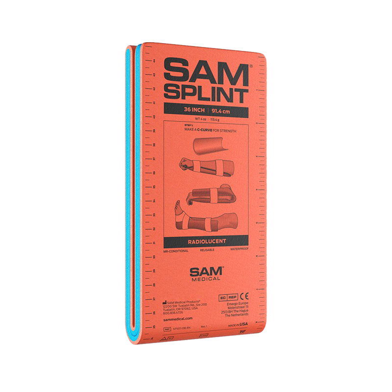 SAM Splint Flatpacked 36", Orange/Blue