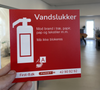 Vandslukker skilte 15x15 cm